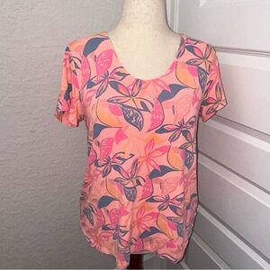 Fresh Produce Short Sleeve Floral Print Blouse Shirt Top